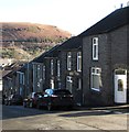 Houses alongside a steep descent, Ynysmeurig Road, Abercynon