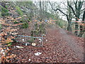 Fence across Pellon Lane Footpath next to Birks Hall Carriage Drive, Halifax