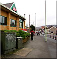 Dark green cabinets on the Broadway pavement, Treforest