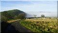 Lane by Wheeldon Trees - view to High Wheeldon