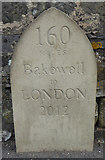 SK2168 : Modern Milestone by the A619, Station Road, Bakewell by Milestone Society