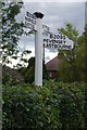 Old Direction Sign - Signpost by the B2095, Hooe Common