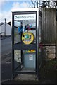 Defibrillator in former phone box