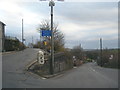 A6033 junction and milestone at Pecket Bar