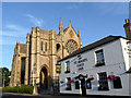 TQ0107 : Arundel Cathedral & The St Mary's Gate Inn by Philip Windibank