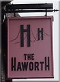 Sign for the Haworth public house, Hull