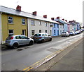 Cars and colourful houses, Cambrian Place, Haverfordwest