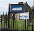 Information board outside  St David