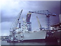 NZ2963 : HMS Illustrious fitting out at Walker Naval Yard with Titan III by John Stephen