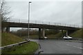SJ7252 : Mill Lane bridge over A500 by David Smith