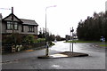 Pedestrian refuge at the southwest end of Pontrhydyrun Road, Cwmbran