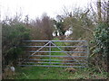 Gated farm track off Plex Lane, Albrighton