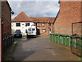 Entrance yard to flats