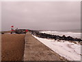 SZ2991 : Milford on Sea: the sea defence goes from wall to boulders by Chris Downer