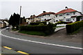 Houses above a bend in Caerphilly Road, Bassaleg