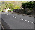 Dark green cabinets alongside Dulais Fach Road, Tonna