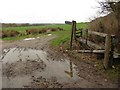 Muddy gateway on Two Moors Way