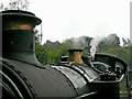 Steam locomotive near Leekrook in Staffordshire