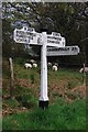 TQ4728 : Old Direction Sign - Signpost by the B2026, Toll Platt by Milestone Society