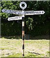 Old Direction Sign - Signpost by South Lane, Clanfield