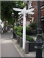 Old Direction Sign - Signpost by the A2214, Herne Hill