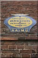 Old AA and Motor Union sign on Main Road in Bredon