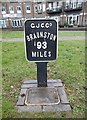 Replica milemarker by Grand Union Canal, Brentford