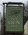 Sign for the Gun Inn, Hollingworth