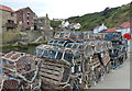 NZ7818 : Lobster pots at Staithes harbour by Mat Fascione