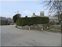 SH9336 : Llanfor village and a GR postbox by John S Turner