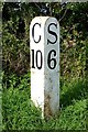 SO7406 : Old milemarker by the Gloucester & Sharpness Canal, south of Splatt Bridge by Milestone Society