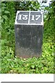 Old milemarker by the Ashby Canal, Shenton