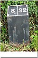 Old milemarker by the Ashby Canal, Basin Bridge