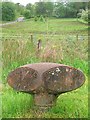 NM8263 : Old Milepost at Anaheilt, north of Strontian by Milestone Society