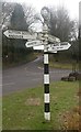 Old Direction Sign - Signpost by Crawley village pond