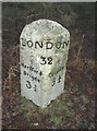 SU8359 : Old Milestone by the A30, Yateley Common by A Rosevear