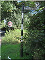 Old Direction Sign - Signpost by the A5137, Brimstage Road