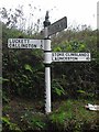 Old Direction Sign - Signpost by Hampt Wood, Stoke Climsland