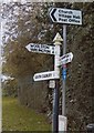 Direction Sign - Signpost opposite Woolston Road. North Cadbury