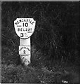 NZ1374 : Old Milepost by the A696, north of West Coldcoats Bridge, Ponteland by Milestone Society