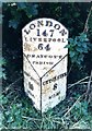 Old Milepost by the former A50, Draycott Road, Totmonslow