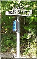 SD3695 : Old Village Signpost by the B5285, Near Sawrey, Claife parish by Milestone Society