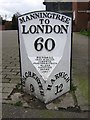 Old Milepost by the B1052, Market Place, Manningtree