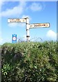 Old Direction Sign - Signpost by Trelights, St Endellion parish