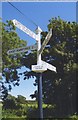 Direction Sign - Signpost on the B3134 opposite the Castle of Comfort