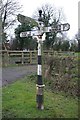 Direction Sign - Signpost by Warmingham Road, Coppenhall Moss