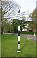 Direction Sign - Signpost by the B1257, High Street, Great Broughton