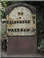 Old Milestone by the A528, Somerford Seven Sisters, Cross