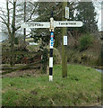 Direction Sign - Signpost near Yellands, Brentor parish