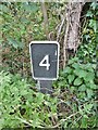 Old milemarker by the Grand Union Canal, Lock 16, Briar Hill